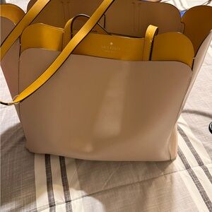 Kate Spade Cream and Yellow Tote